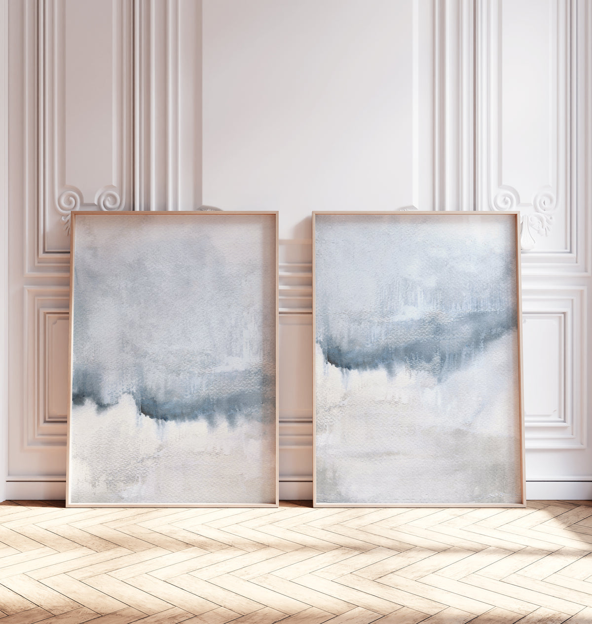 Abstract Seascape Wall Art Print - Set of 2