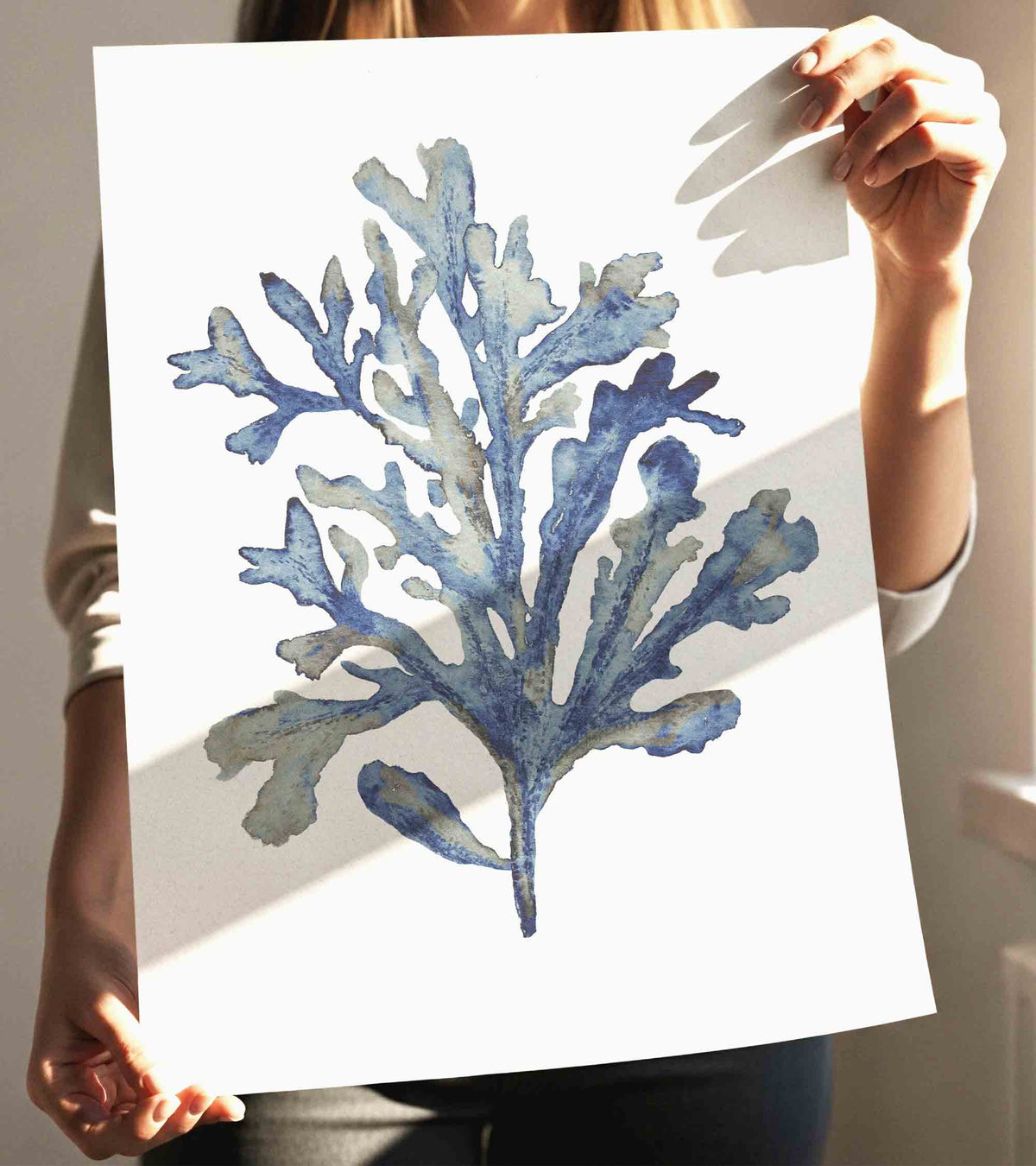 Navy Blue & Beige Coastal Wall Art Set