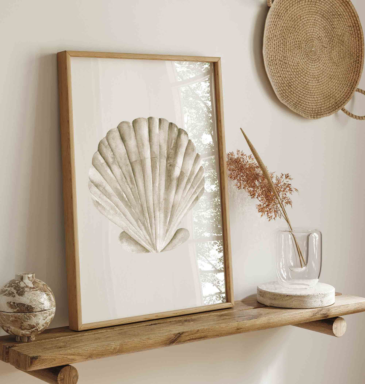 Sea Turtle, Shell & Seahorse Coastal Wall Art