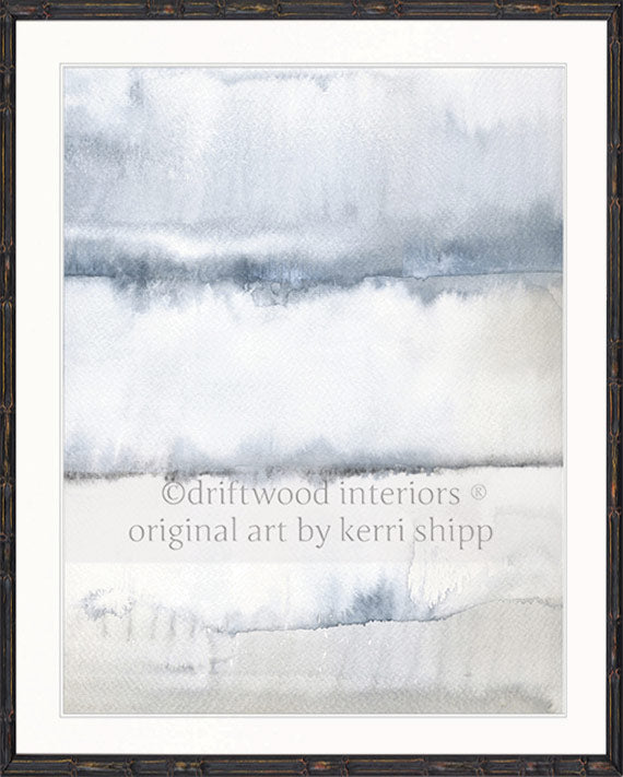 Designer Boys Art - After the Rain I Abstract Wall Art Print in black bamboo frame by Kerri Shipp
