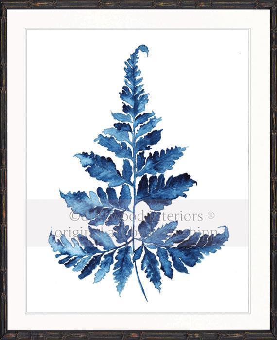 Indigo Foliage II - Driftwood Interiors