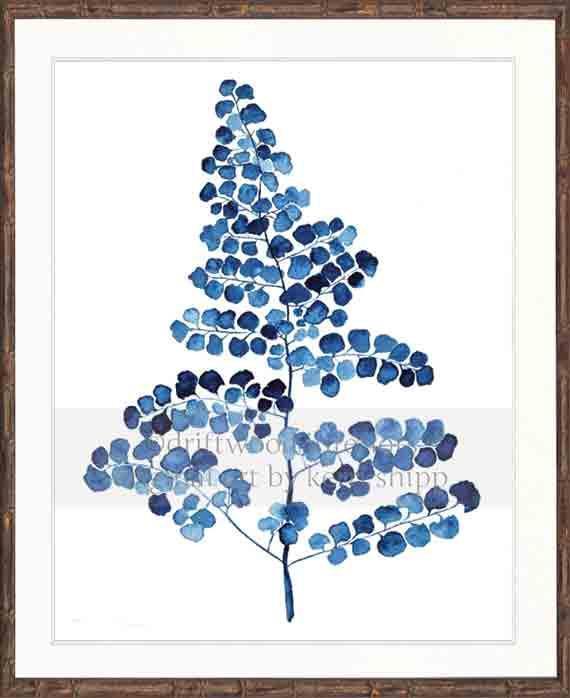 Indigo Foliage III - Driftwood Interiors