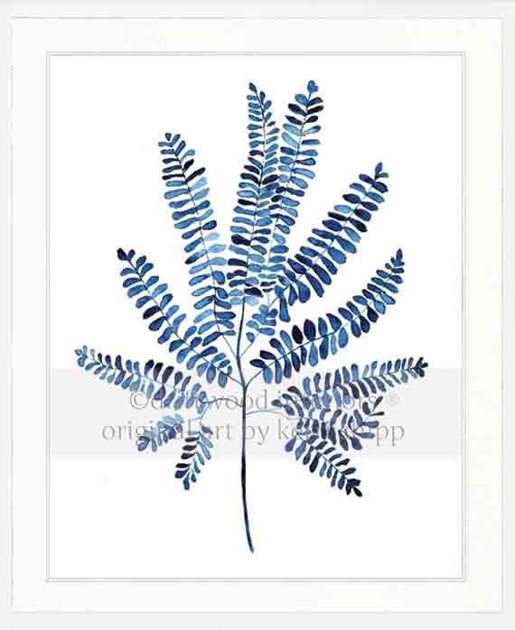 Indigo Foliage I - Driftwood Interiors