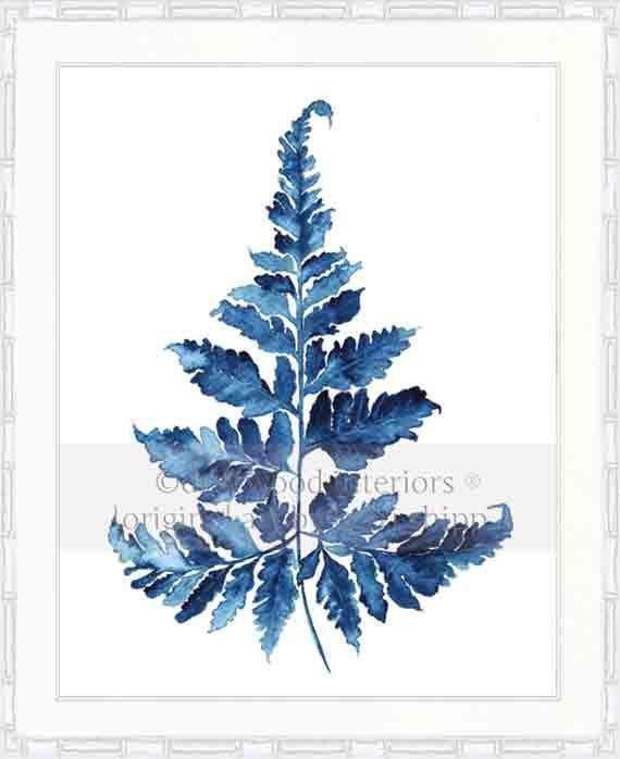 Indigo Foliage II - Driftwood Interiors
