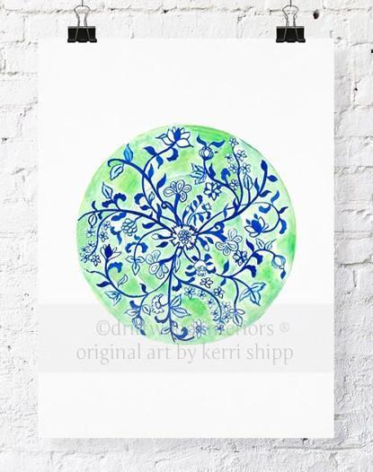 Chinoiserie Plate in Green - Driftwood Interiors