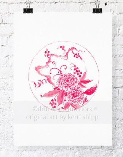 Chinoiserie Plate in Ruby - Driftwood Interiors