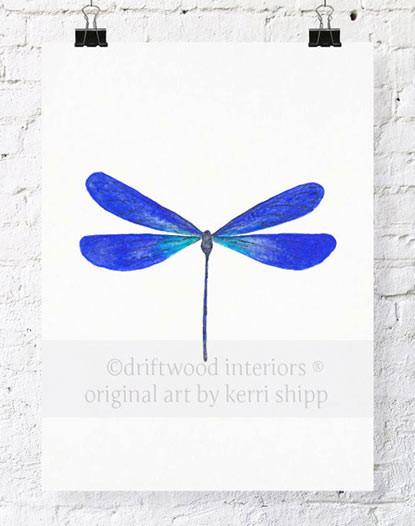 Dragonfly in Cobalt - Driftwood Interiors
