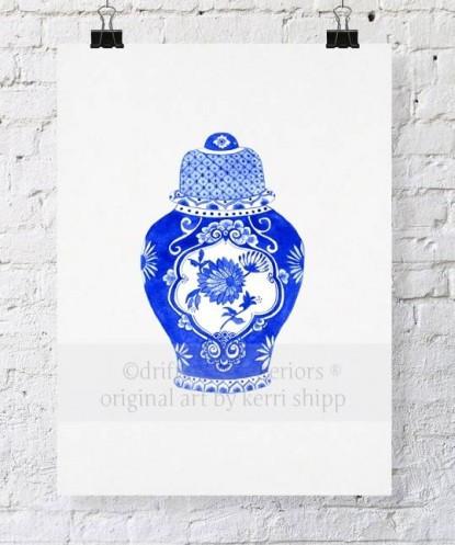 Ginger Jar in Cobalt - Driftwood Interiors