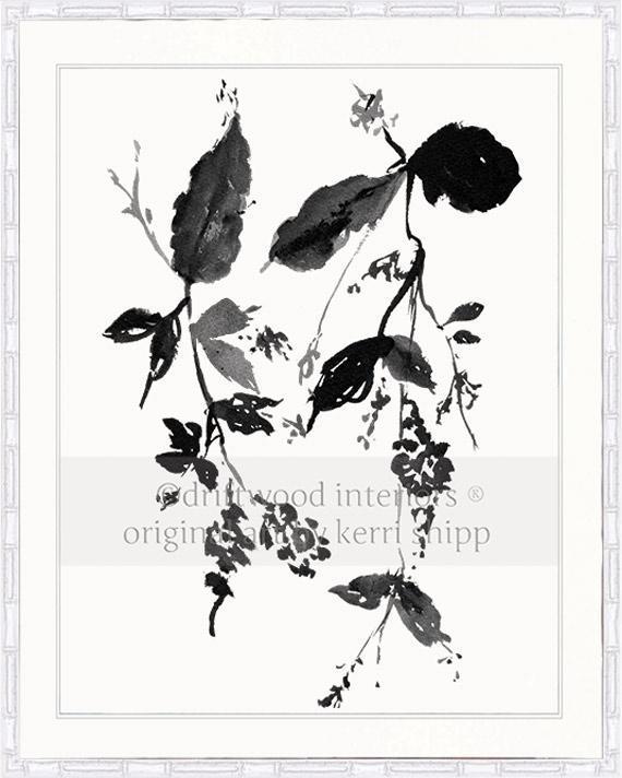 Black and White Floral Print | Monochrome Floral I - Driftwood Interiors