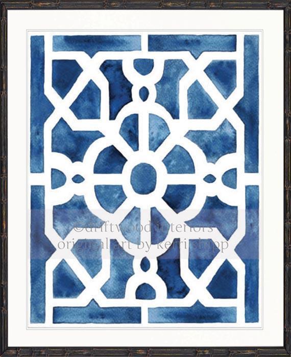 Parterre Garden Wall Art Print | Versailles in Indigo - Driftwood Interiors