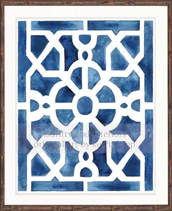 Parterre Garden Wall Art Print | Versailles in Indigo - Driftwood Interiors