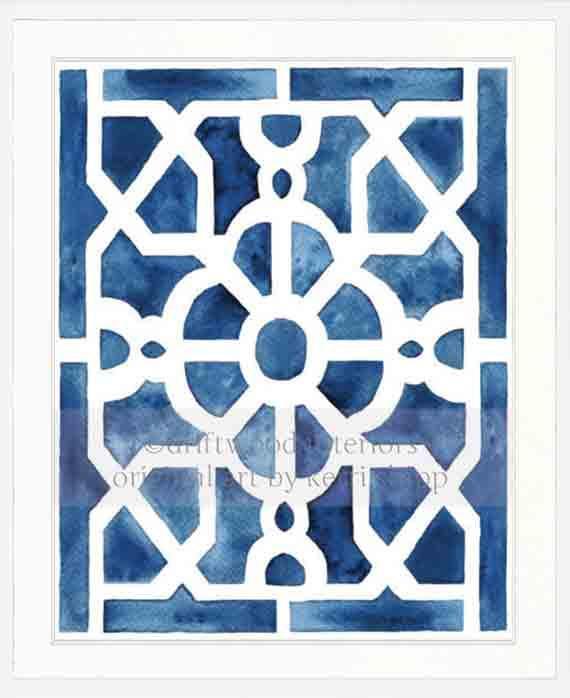 Parterre Garden Wall Art Print | Versailles in Indigo - Driftwood Interiors