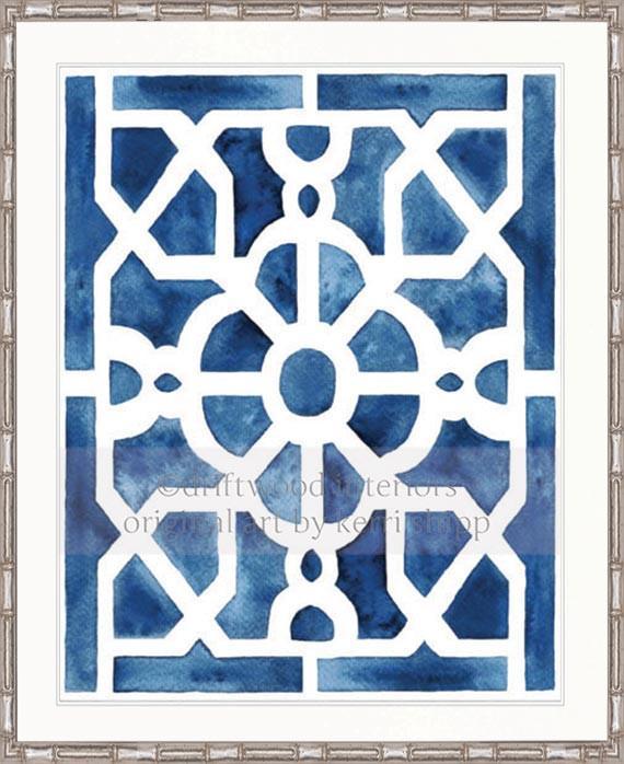 Parterre Garden Wall Art Print | Versailles in Indigo - Driftwood Interiors