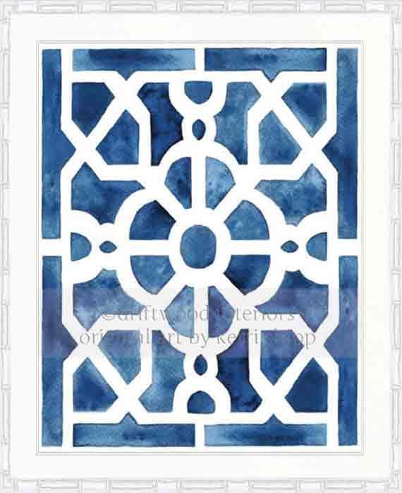 Parterre Garden Wall Art Print | Versailles in Indigo - Driftwood Interiors