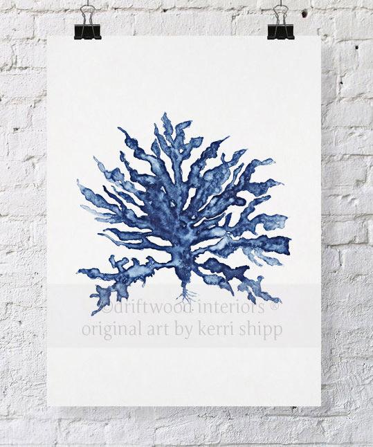 Sea Coral III in Denim - Driftwood Interiors