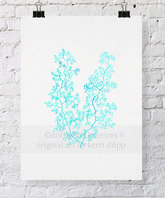 Sea Fern II in Turquoise - Driftwood Interiors