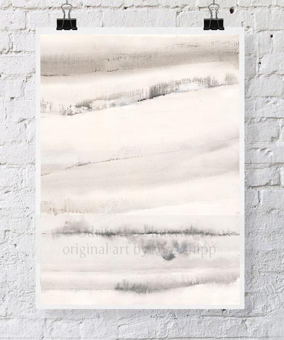 Abstract Wall Art Print - Abstract Landscape II - Driftwood Interiors