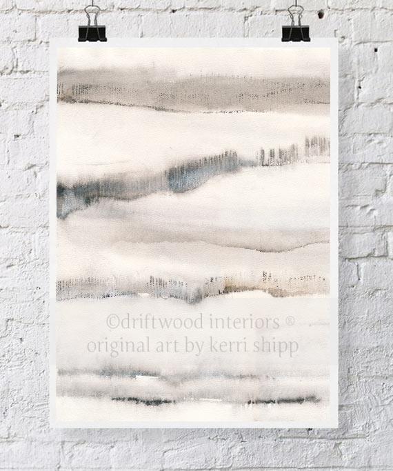 Abstract Wall Art Print - Abstract Landscape I - Driftwood Interiors