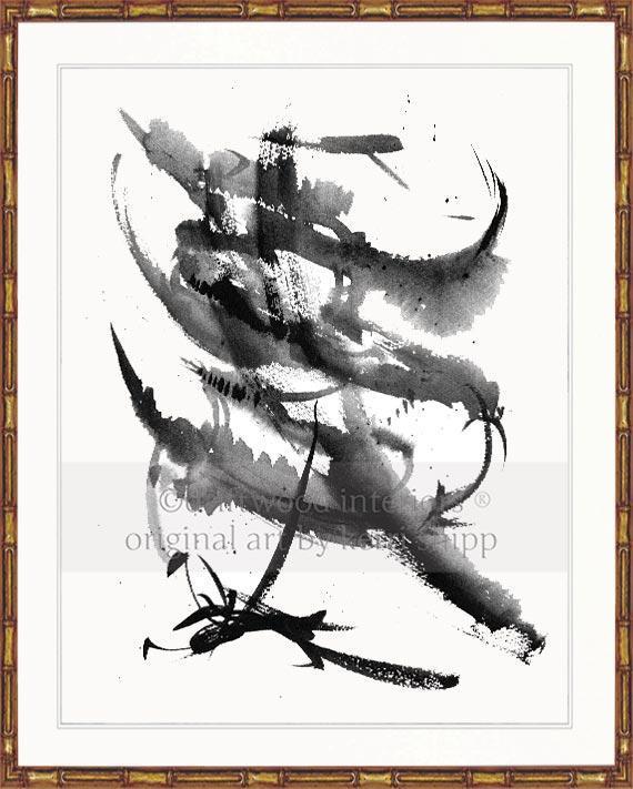 Black and White Abstract Print | Monochrome I - Driftwood Interiors