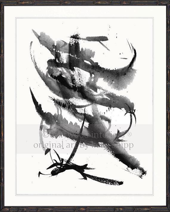 Black and White Abstract Print | Monochrome I - Driftwood Interiors