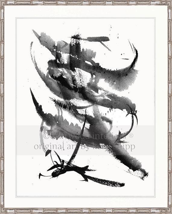 Black and White Abstract Print | Monochrome I - Driftwood Interiors