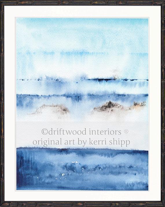 Abstract Art Print - 'Coastal Calm II' - Driftwood Interiors