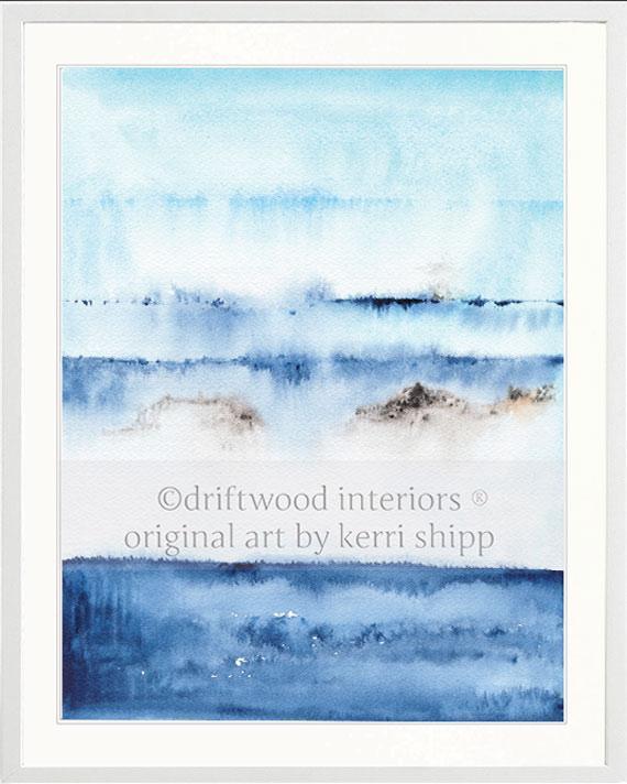 Abstract Art Print - 'Coastal Calm II' - Driftwood Interiors