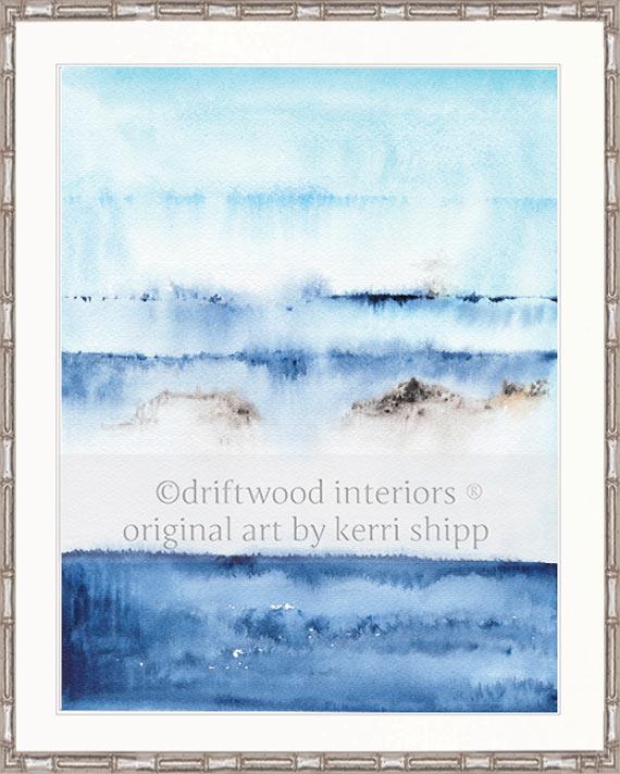 Abstract Art Print - 'Coastal Calm II' - Driftwood Interiors