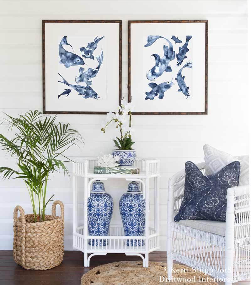 Koi III in Denim - Driftwood Interiors