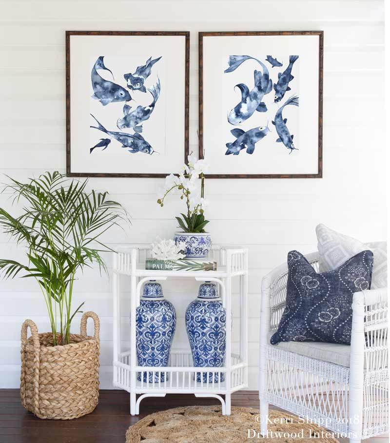 Koi II in Denim - Driftwood Interiors