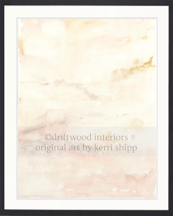 Abstract Wall Art Print - Dusk I in Blush