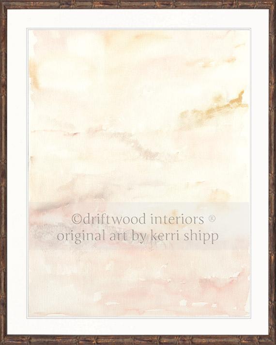 Abstract Wall Art Print - Dusk I in Blush