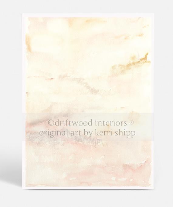 Abstract Wall Art Print - Dusk I in Blush
