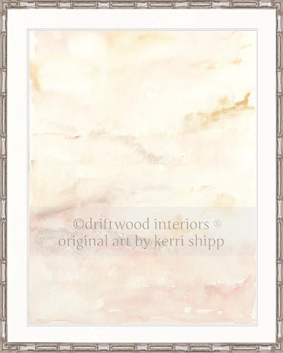 Abstract Wall Art Print - Dusk I in Blush