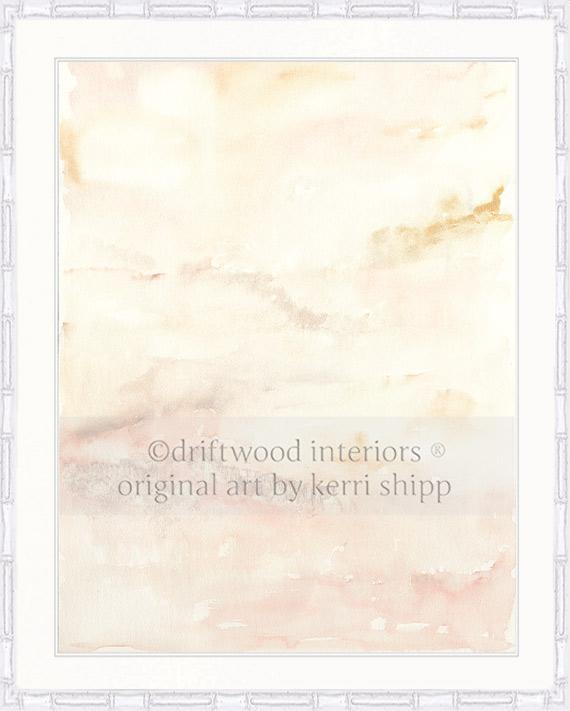 Abstract Wall Art Print - Dusk I in Blush