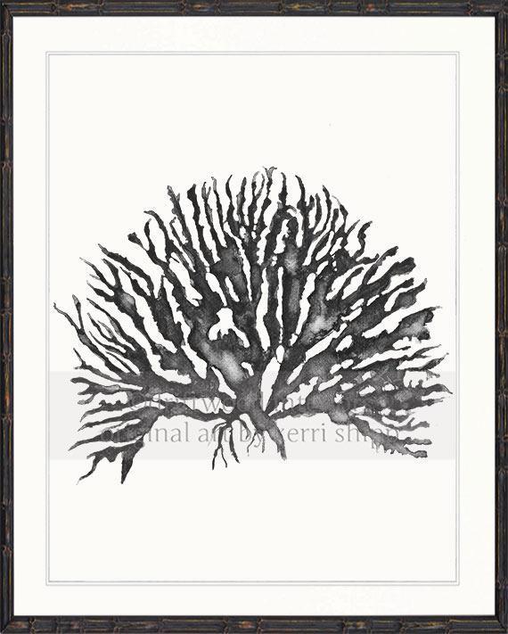 Sea Coral IV in Charcoal - Driftwood Interiors