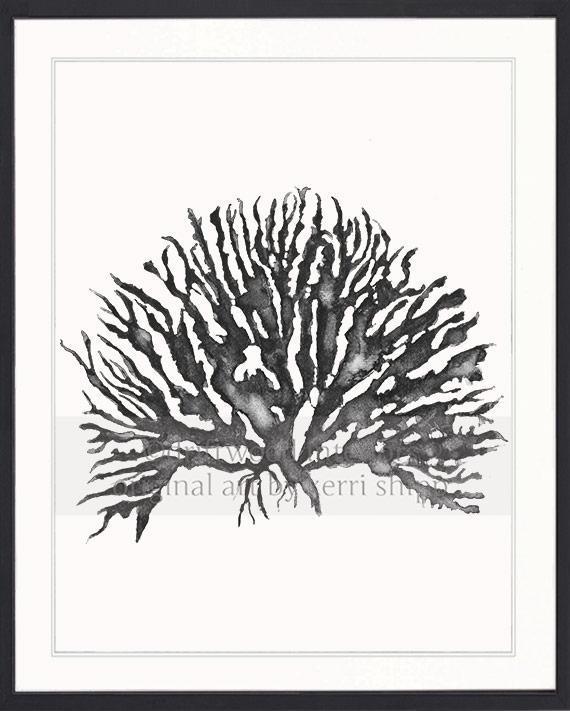 Sea Coral IV in Charcoal - Driftwood Interiors