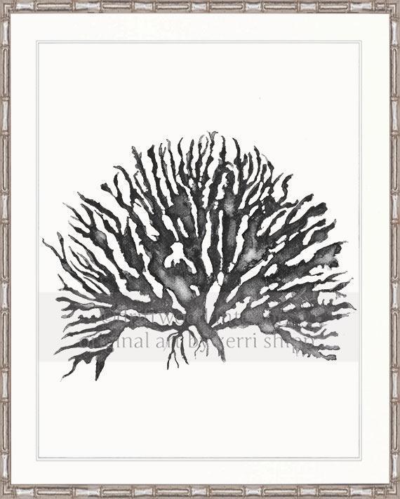 Sea Coral IV in Charcoal - Driftwood Interiors