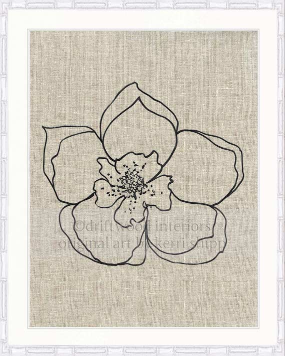 Line Drawing Art Print - Lineal Bloom I