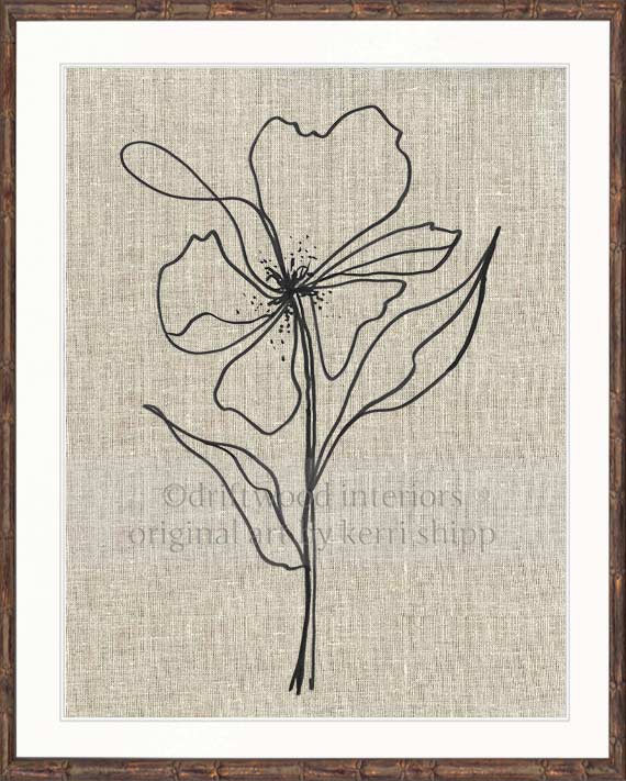 Line Drawing Art Print - Lineal Bloom III