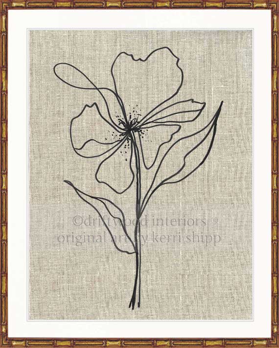Line Drawing Art Print - Lineal Bloom III
