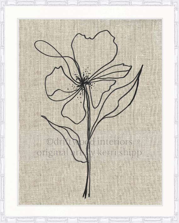 Line Drawing Art Print - Lineal Bloom III