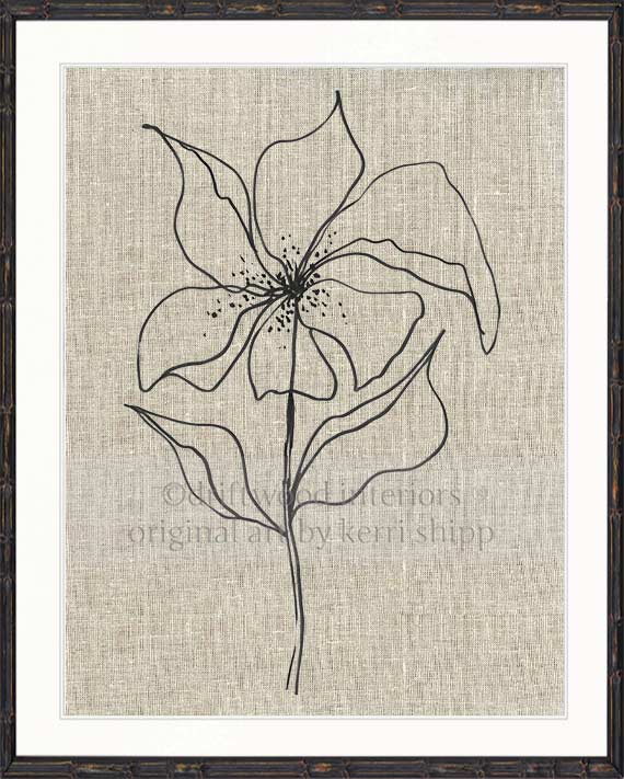 Line Drawing Art Print - Lineal Bloom IV