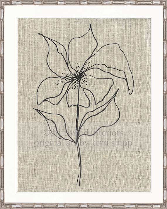 Line Drawing Art Print - Lineal Bloom IV