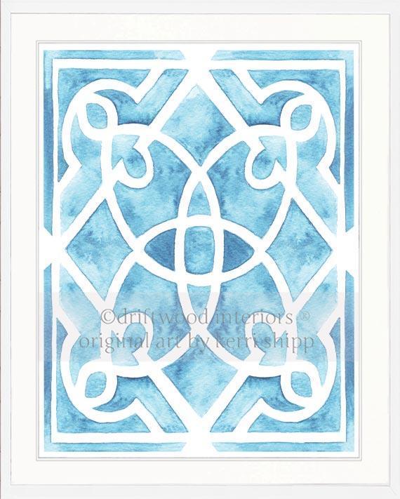 Parterre Garden Geometric Prints - Belleville in Pale Blue - Driftwood Interiors
