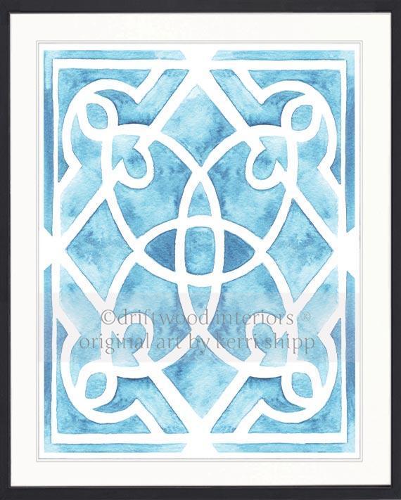 Parterre Garden Geometric Prints - Belleville in Pale Blue - Driftwood Interiors