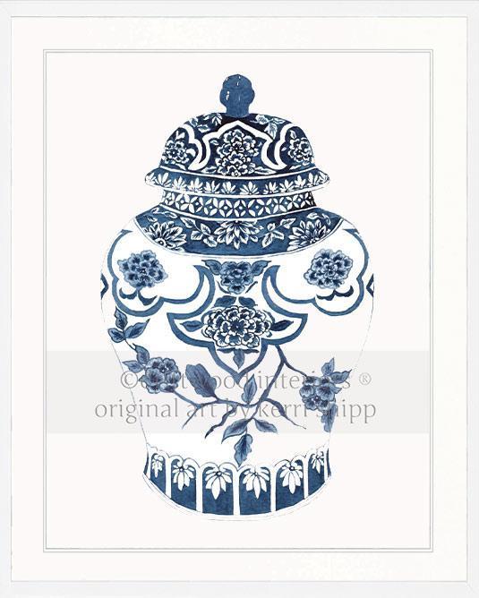 Ginger Jar I in Indigo - Driftwood Interiors