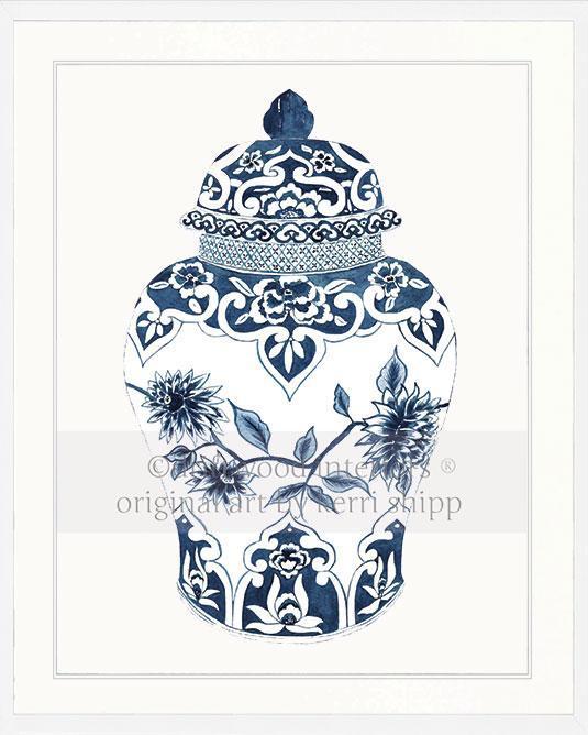 Ginger Jar III in Indigo - Driftwood Interiors