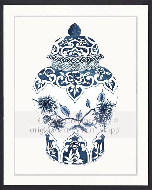 Ginger Jar III in Indigo - Driftwood Interiors