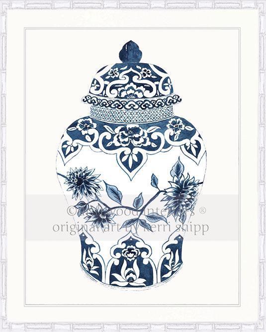 Ginger Jar III in Indigo - Driftwood Interiors